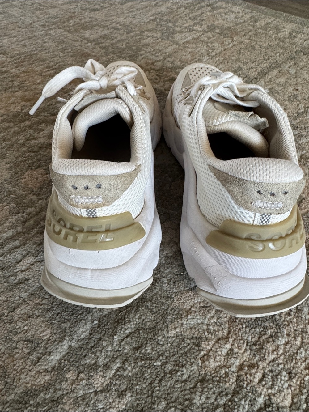 Sorel White and Light Gray Mesh Trainer Sneakers - Picture 4 of 8